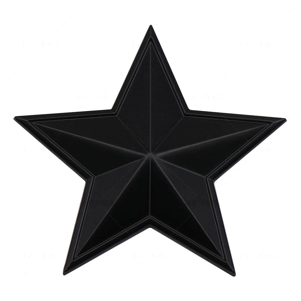 Car Styling 3D Five-pointed Star Decorative Adhesive Emblem Trunk Badge Fender Sticker Body Decal