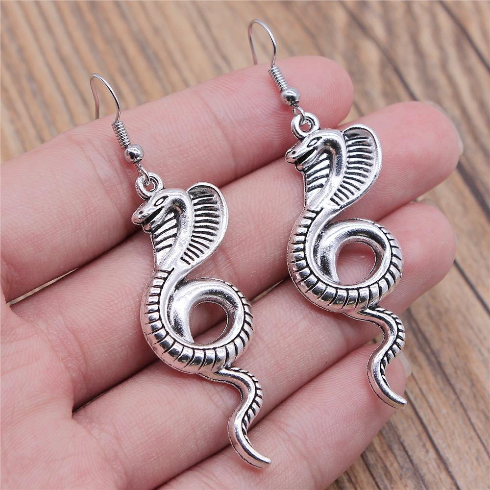 50 Styles Animal Pendant Dangle Earrings Drop Earrings Antique Silver Color Plated Unicorn Horse Elephant Snake Tiger Earrings