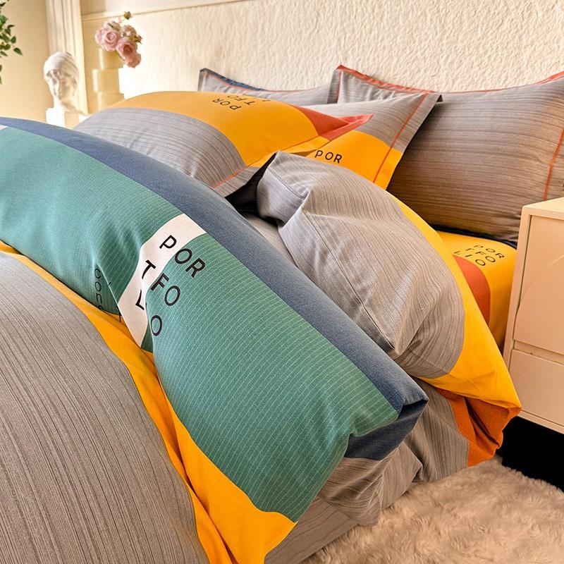 Fresh Style Cotton Bedding Set - 1.2m 1.5m 1.8m 2.0m Soft Breathable Bed Linens