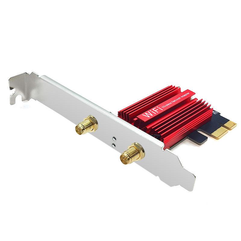 1Pcs 1800Mbps Bt5.2 Dual Band 2.4G/5Ghz 802.11Ax Network Wi-Fi Card For Desktop Pc Win 10/11 Wifi6 Ax1800 Wireless Pcie Adapter