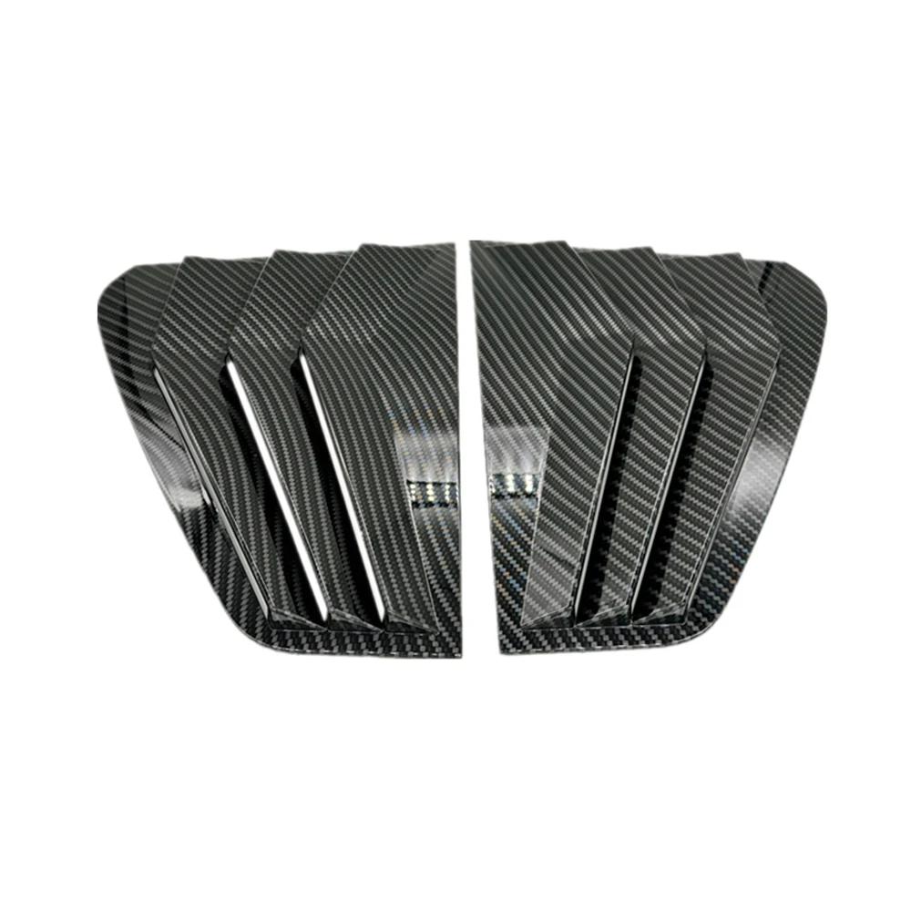 For VW Golf MK7 MK7.5 2013-2019 Car Rear Louver Window Side Shutter Cover Trim Sticker Vent Scoop ABS Carbon Fiber Black Parts
