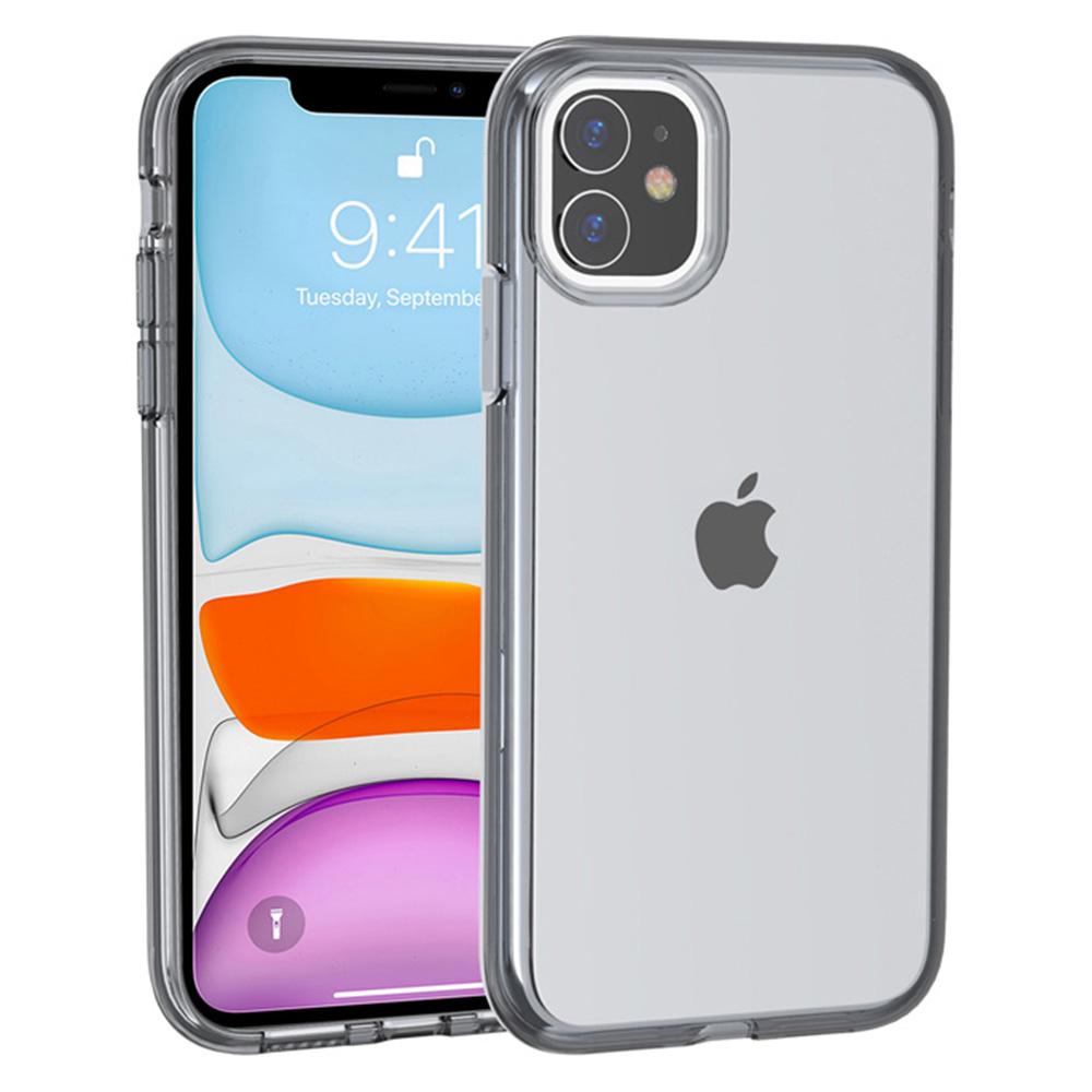 

Для iPhone 11 Чехол ПК+ТПУ Противоударный Прозрачный Чехол для Телефона Transparent Black