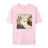 Mythical Oil Painting Cat Funny Fun White Casual Tshirt Mens and Womens Luxury Brand Top