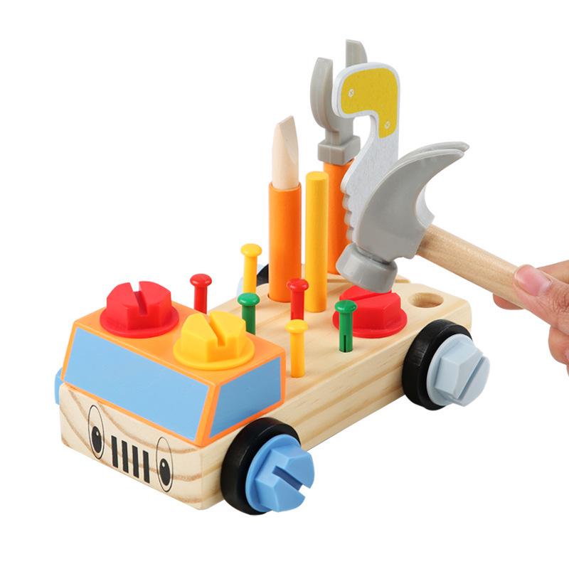Children s Wooden Toolbox: Hands-on Nut & Screw Assembly Toy