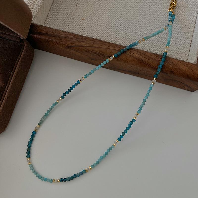 

Ожерелье из камня Tianhe с подвеской в виде октаграммы, дизайн цепочки для свитера Sense, женская летняя цепочка для отдыха на ключице с ветром и милым узором