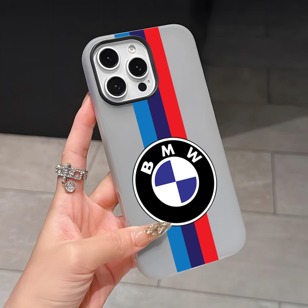 B-BMW-Motorcycle Logo Phone Case For IPhone 17 Air 16 E 15 14 Plus 13 12 11 Pro Max 2 Soft Frosted Candy Transparent Jelly 2-in- Vhpx10