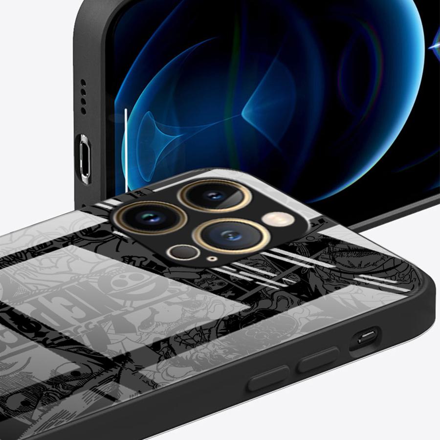 OneS P-ieceS Anime Logo Case for iPhone 17 Pro Max 8 16 13 12 14 15 Plus Air 11 XR Glass Phone Cover