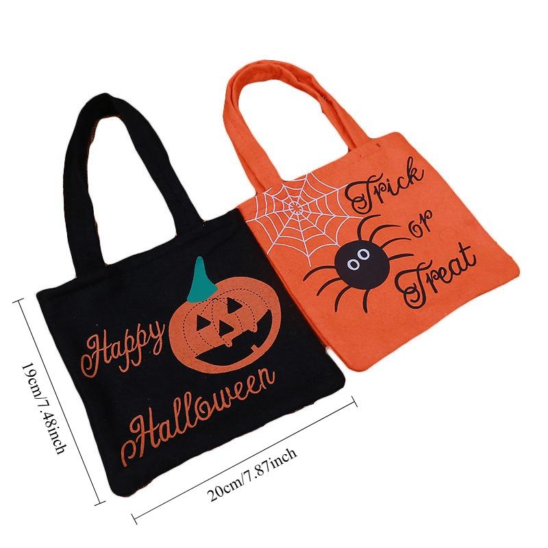 Halloween Pumpkin Tote Bag Spooky Children's Non-woven Spider Decorations Spooky Candy Bags