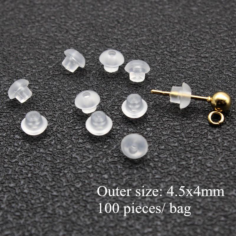 Earrings Screw Backs Anti-Pain Ear Clip Rubber Silicone Earring Back Stoppers for Stud Earrings Ear Plug Blocked Caps DIY Making