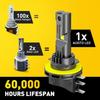 2-4X H15 LED Bulbs High Beam DRL Headlight Conversion 30000LM 6500K Super Bright