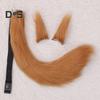 Fox Ears Tail Set Handmade Plush Animal Cosplay Props Realistic Design Role Play Halloween Party Accessories