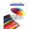 24-Rib Windproof Rainbow Straight Umbrella