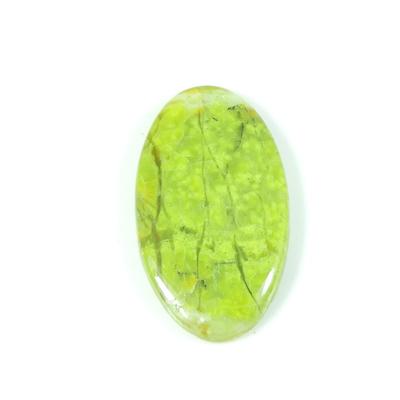 22X40X03 MM Natürlicher Grüner Opal Ovale Form Cabochon Loser Edelstein 31Cts. SK-4724