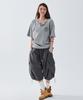 ESCAPEFROM [Escf X Hot Today] Heritage Horse Waffle Henley Neck Short Sleeve T-Shirt Gray