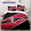 Falcons Pattern Bedding Set Quilt Cover Pillowcase Home Decor Gift (1 * Duvet Cover + 2 * Pillowcase, Without Core)