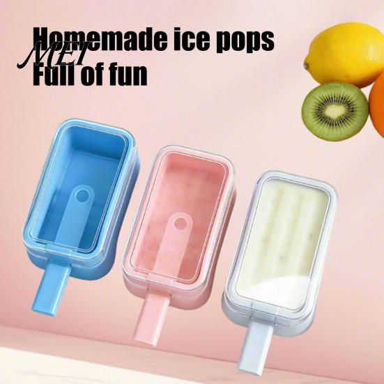 Ice Lolly Mold Silicone Pop with Stick, Food Grade Reusable Cream Non-stick Maker Lid, DIY Summer Freezer for Kitchen