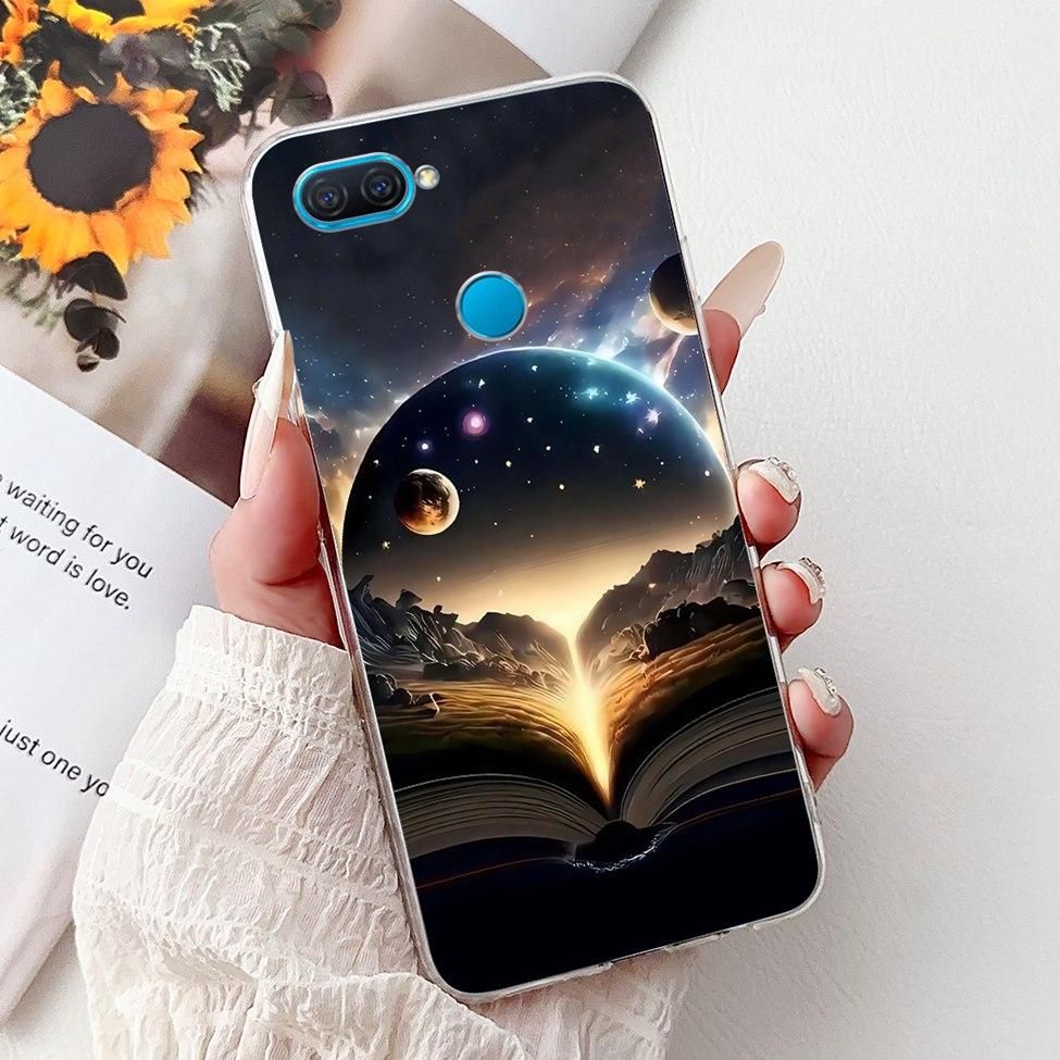 Clear For Oppo A12 CPH2077 CPH2083 Cover For Oppo A12 Case Luxury Butterfly Love Fashion Flowers Cool Lion Cute Painted