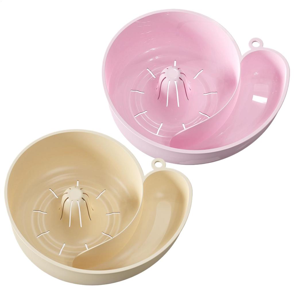 Snail Shaped Drain Automatic Vegetable Cleaning Basket Fruit Plate Filter Food Grade Fruit Salad Washing Basket