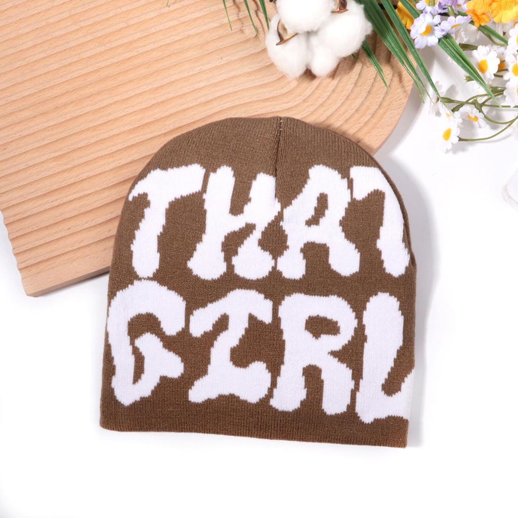 Knit Hat With Letter Embroidery For Winter Warmth Casual Unisex Street Style