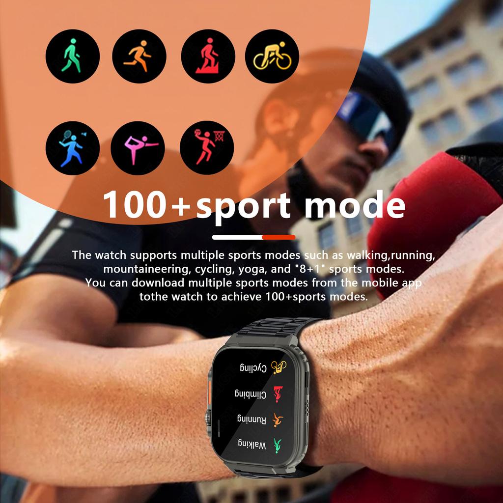 Recording Siri Dial Function Lige Smart Watch 600mah Large Battery Tws Music 100 Sports Watch True Blood Oxygen Smartwatch Men