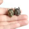 Mahakala Head Sculpture Brass Knife Beads EDC Outdoor DIY Paracord Accessories Handmade Woven Bracelet Lanyard Pendants Hangings
