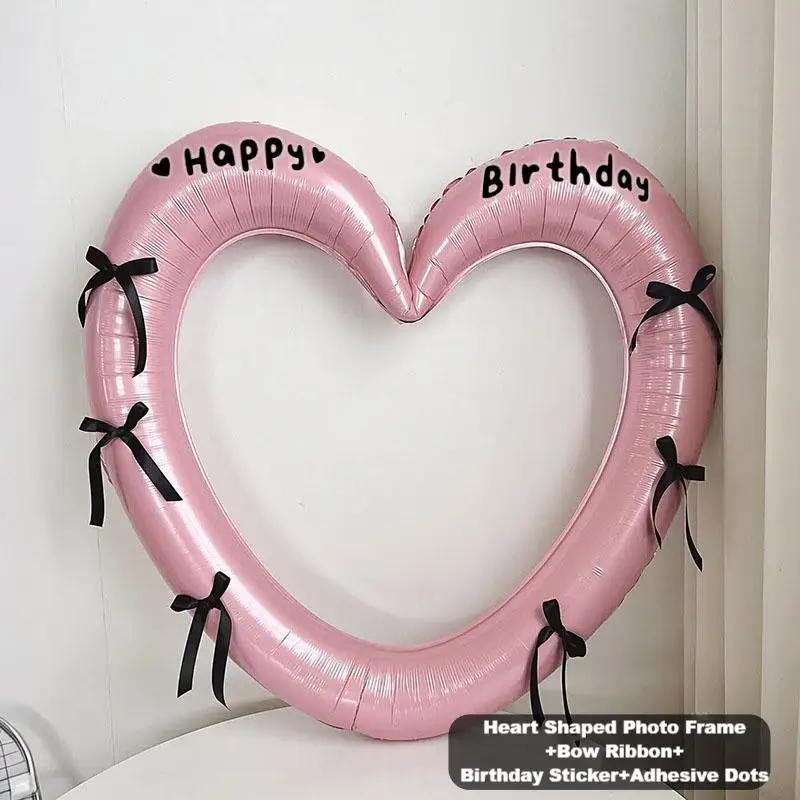 Hollow Out Love Heart Balloon Birthday Party Decoration Photo Props Love Ballons Baby Shower Wedding Party Gifts Party Balloon