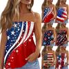 Summer Tube Tops For Women,Cute Sexy Off Shoulder Print Sleeveless T-Shirt