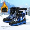 Boys' Winter Snow Boots: Non-Slip, High-Top, Thick Cotton, Lined for Warmth, Outdoor-Ready for Medium and Large Sizes