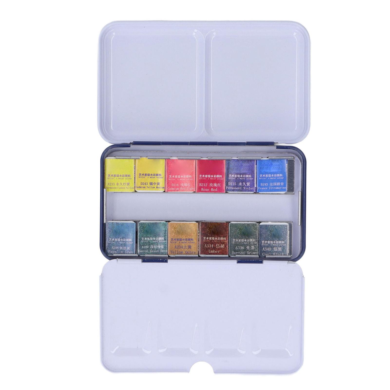 

Акварельные краски 12 ярких цветов, высокая насыщенность, художественные акварельные краски с коробкой для хранения