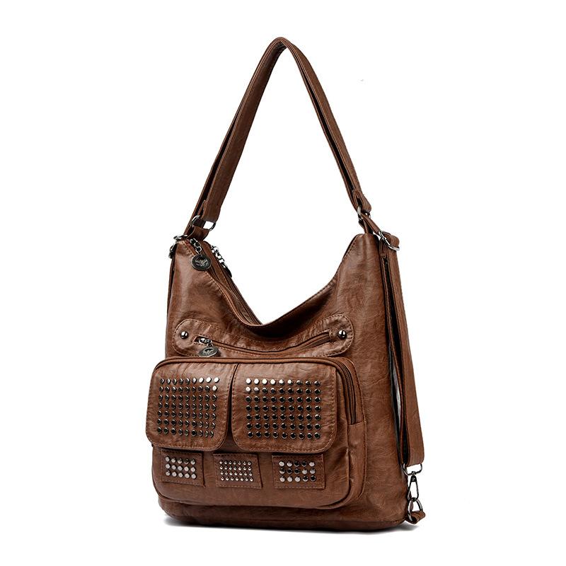 Women's Single-shoulder Bag, Double-shoulder Backpack, Women's Large-capacity Shopping Bag, Commuting Bag