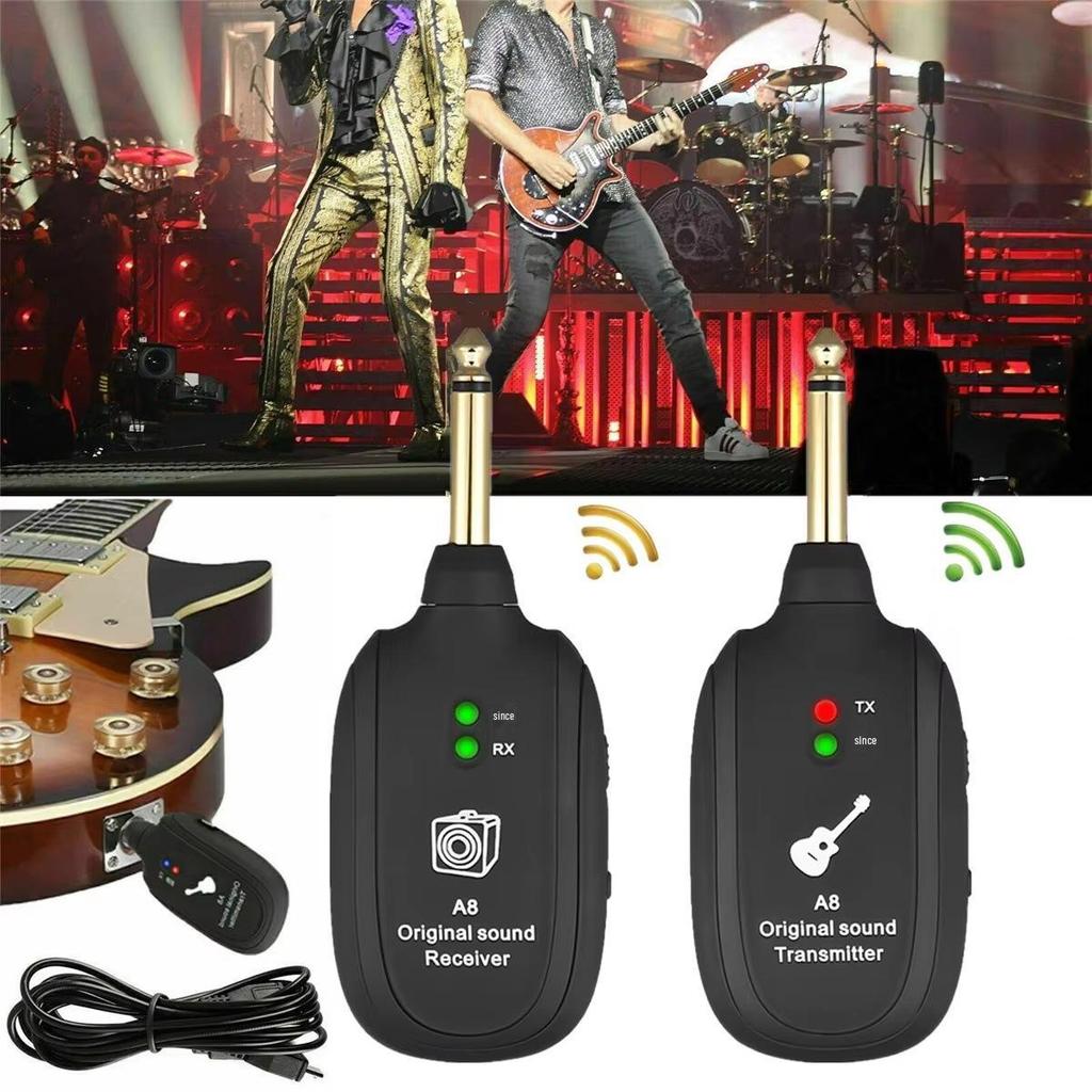 A8 Wireless Transmitter/Receiver for Guitars, Bass, Wind Instruments, and More