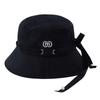 DOYOUKNOWMC ALL SEASON Golf Ribbon-Decorated Black Bucket Hat