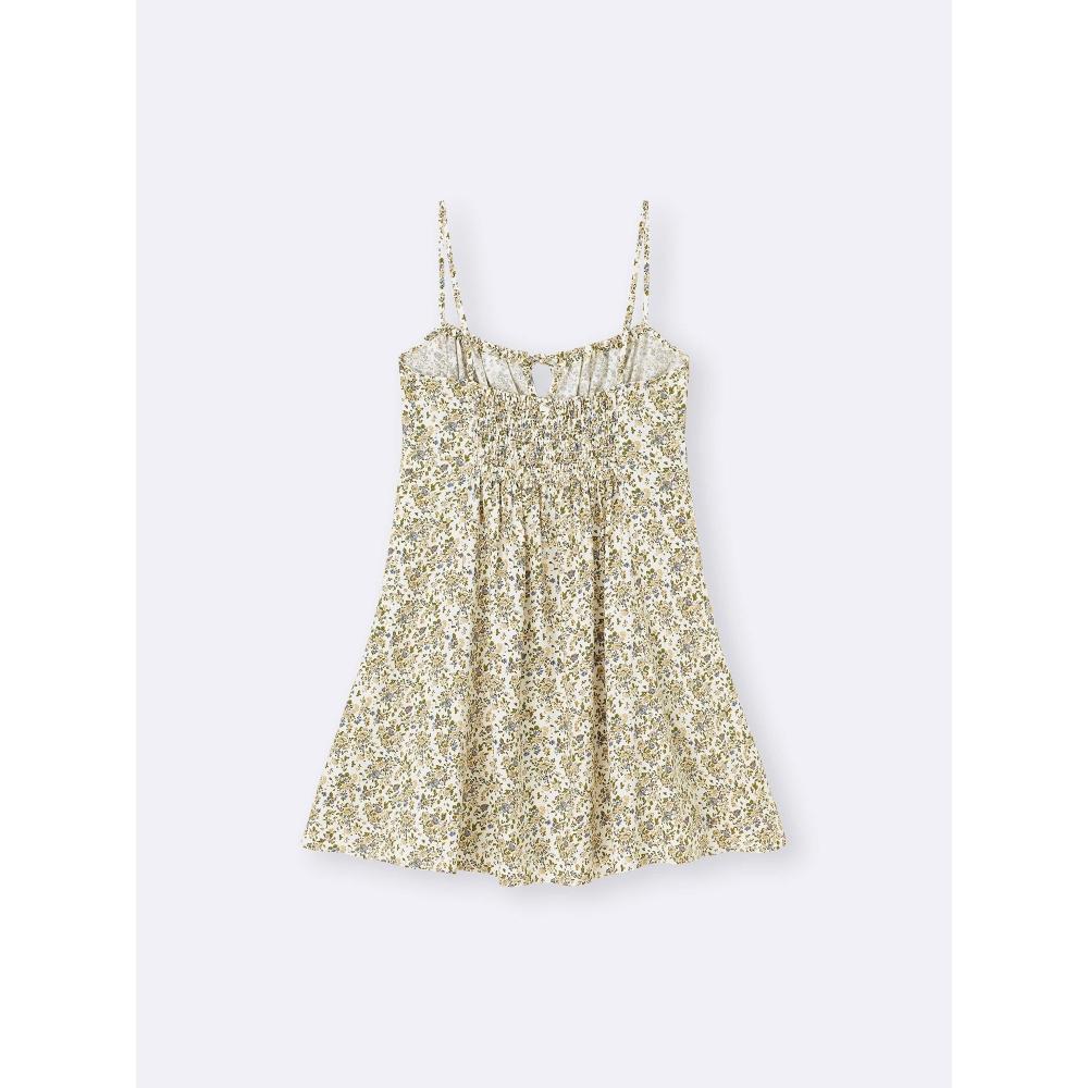 Gu By Uniqlo Flower Print Mini Camisole Dress+x