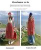 American Trendy Spicy Girl: Versatile Plaid Pleated Long Skirt + Strapless Plaid Umbrella Top