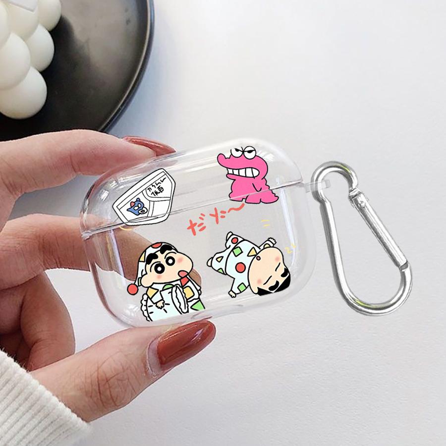 Cute Crayons Shinchan Case For Airpods 3 Pro3 4 1 Pro 2 Pro2 Clear Earphone Cases Cover