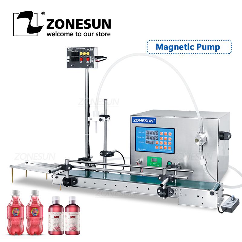 ZONESUN ZS-DTMP1S Automatic Liquid Filling Machine Magnetic Pump Water Juice Milk Glass Bottle Filler