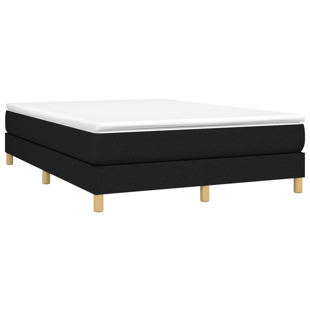 Vidaxl Bed Frame Without Mattress, Black, 140X190 Cm, Upholstered