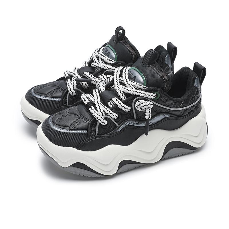 Fila Brook LV Flow Sand Shoes Modern Series Fashion Comfortable Low Top Skate Shoes Men Sneaker Black Blue F12M441209FBM