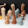 Halloween Skull Candle Silicone Mold Table Ornament Mould DIY Plasters Mold