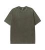 Retro Streetwear 230G Pure Cotton Distressed Men's T-shirt, Solid Color, Loose Fit, Short Sleeve