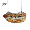 Lightweight Window Ornaments Hot Dog Stained Glass Acrylic Suncatcher, Colorful Retro Hanging Ornament with Modern Shop Soft Furnishings Metal Chain,