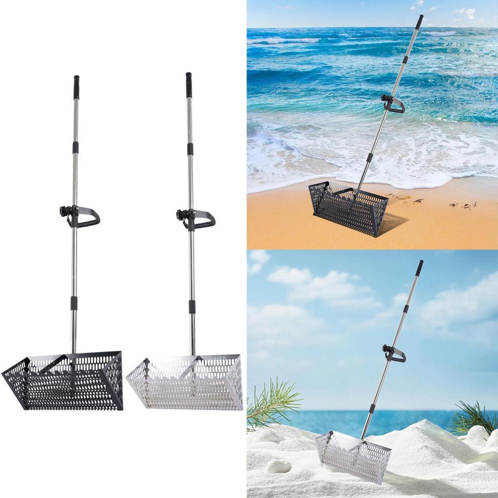 Sand Sift Rake Sand Sifter Handheld Carbon Steel for Outside Gardening Soil Loosening Camping