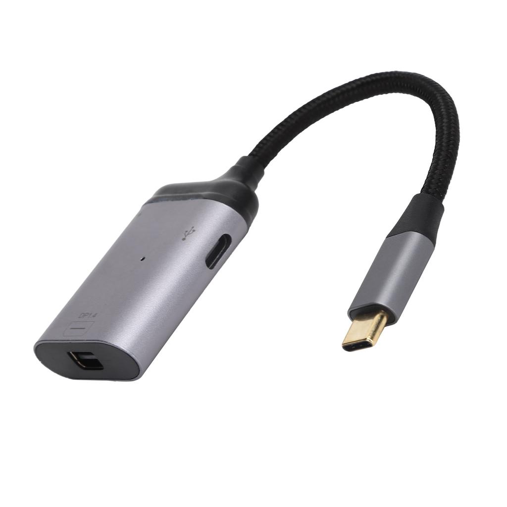 USB C to Mini DisplayPort Adapter 1.4 3.1 Converter Fast Charge for Projector TV Monitor