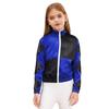 Girls Horse Riding Costume Long Sleeve Color Block Zipper Jacket Patchwork Design Halloween Dress Up