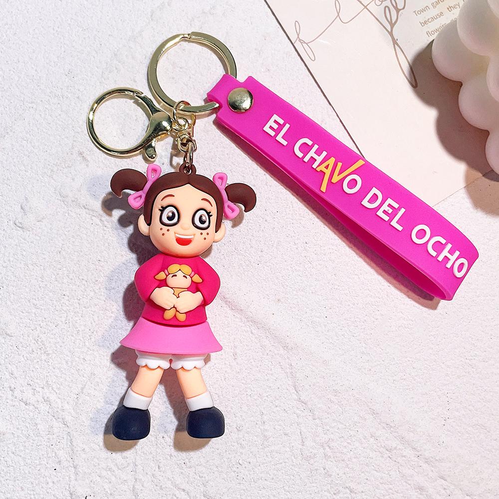 2023 Anime El Chavo Del Ocho Keychain For Women Men Cartoon Boy Doll Pendant Key Chain Car Keyring Jewelry Children Gifts