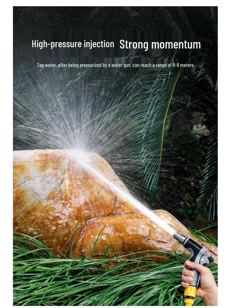 High-Pressure Water Gun with Rubber-Coated Handle for Car Washing & Garden Watering