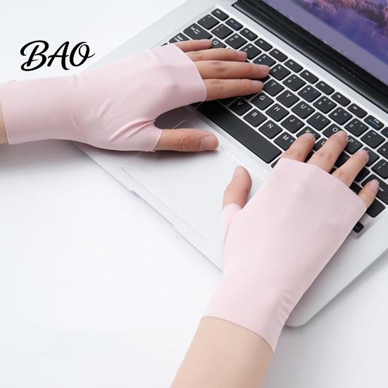 Guantes UV Ligeros Guantes de Protección, Ultra Finos Sin Dedos Seda de Hielo Refrigeración Verano para Mujeres Conducir Viajes UPF50