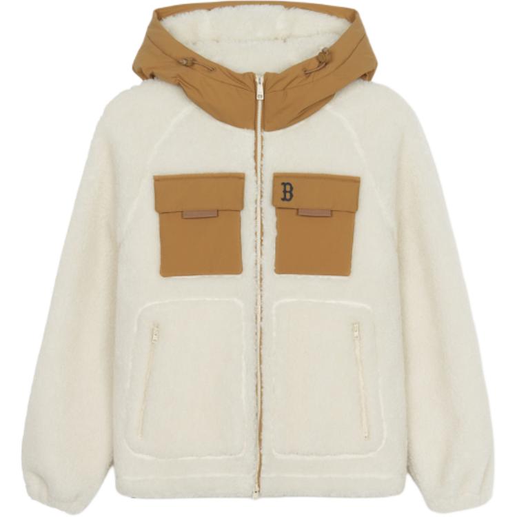 New MLB Boston Red Sox Velvet-feel Coat Unisex White 3AFDB0146-43CRD