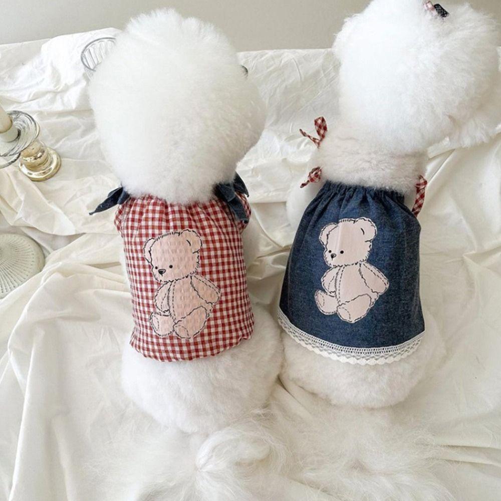 Cute Dog Dress Soft Dog Vest Comfortable Cat Princess Skirt  Spring
