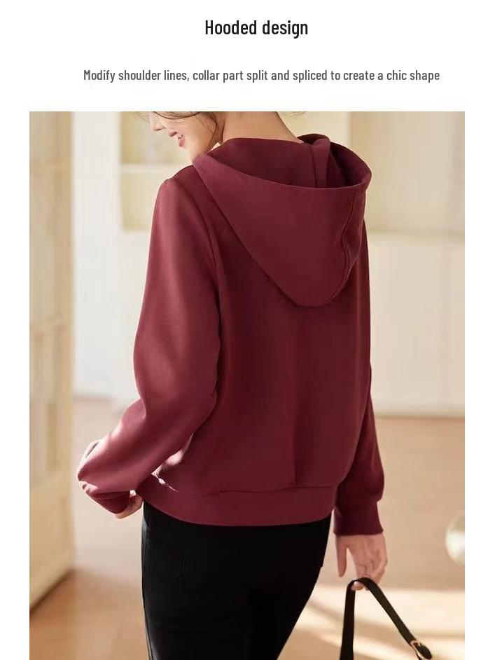 Damen Casual Kapuzensweatshirt - Herbst 2025 Kollektion, Lockere Passform, Vielseitiges Langarm-Oberteil für Mittelalte